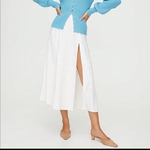 ARITZIA Wilfred Cherie Midi Skirt (Ivory/white)